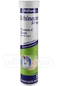 Echinacea, vitamín C, zinek – šumivé tablety foto