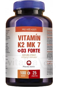 Vitamín K2 MK 7 + D3 forte foto