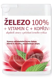 Železo 100% + vitamin C + kopřiva foto