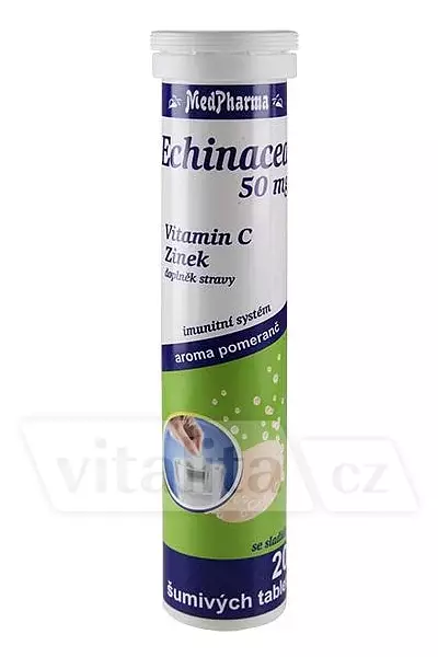 Echinacea, vitamín C, zinek – šumivé tablety photo
