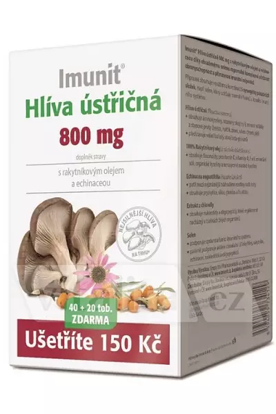Hlíva ústřičná 800 mg s rakytníkovým olejem a echinaceou photo
