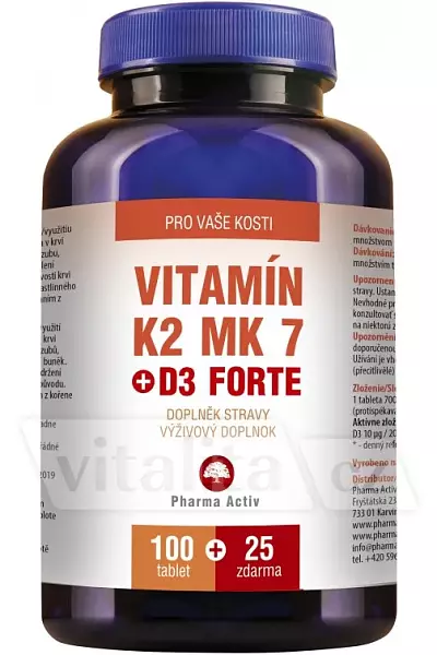 Vitamín K2 MK 7 + D3 forte photo