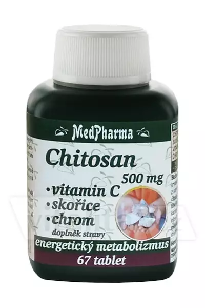 Chitosan 500 mg + vitamin C + skořice + chrom photo