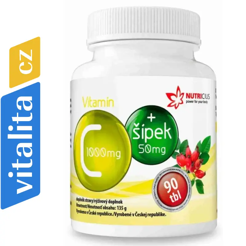 Nutricius Vitamín C 1000 mg + šípek 50 mg 90 tbl.