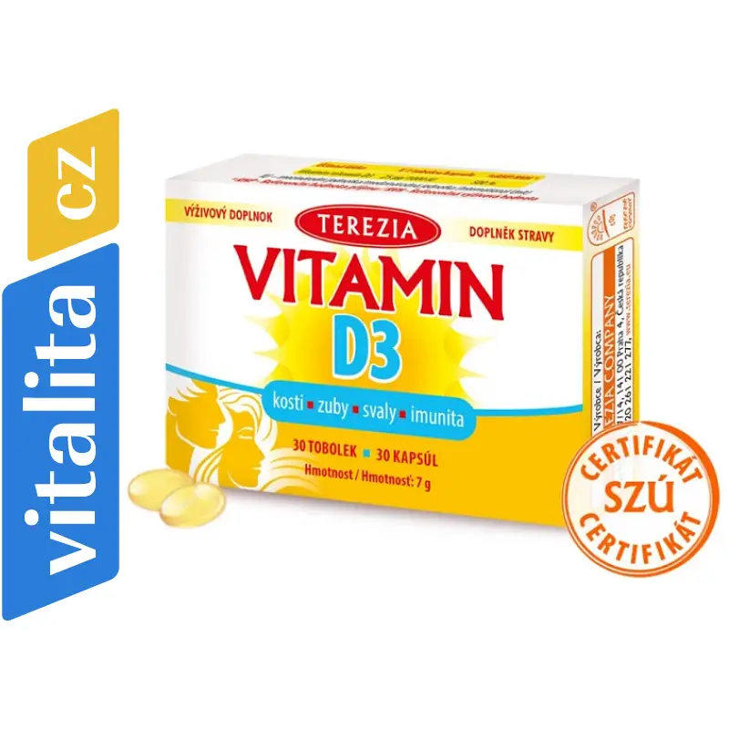 TEREZIA Vitamin D3 1000 IU 30 tobolek
