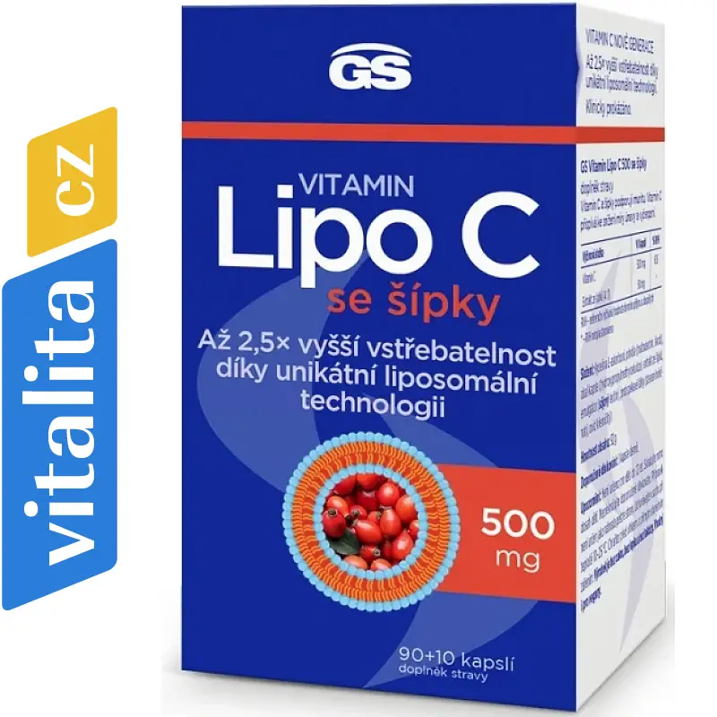 GS Vitamin Lipo C 500mg se ��pky cps.90+10