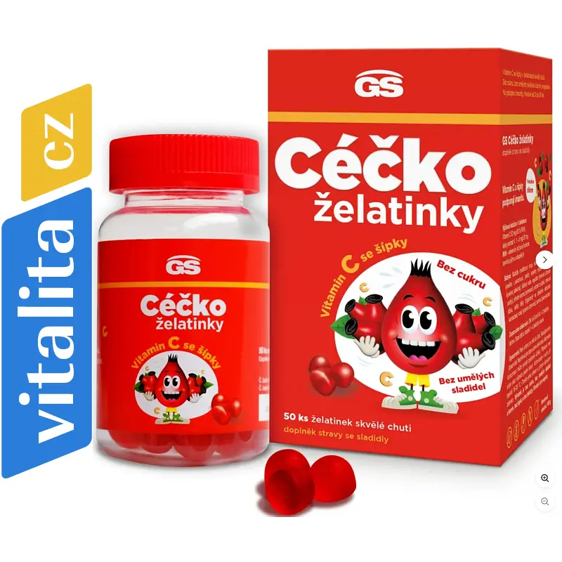 GS Céčko se šípky želatinky bez cukru 50ks