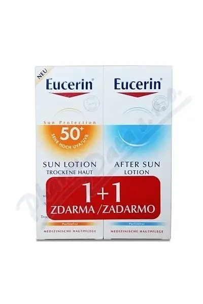 EUCERIN SUN Hydratační mléko SPF50+ + po opalování zdarma photo