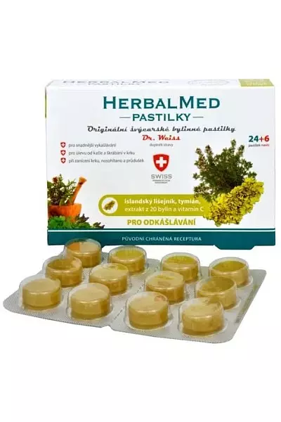 HerbalMed islandský lišejník – tymián – vitamin C photo