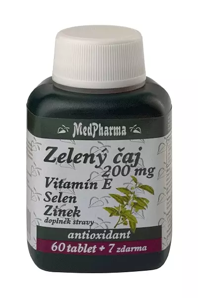 Zelený čaj + vitamín E + selen + zinek photo