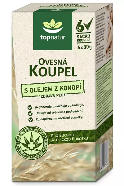 Ovesná koupel s olejem z konopí photo