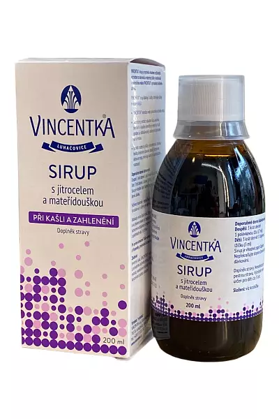 Vincentka sirup jitrocel a mateřídouška photo
