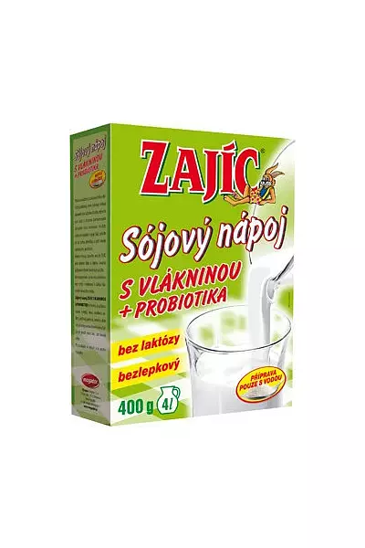 Sójový nápoj s vlákninou a probiotiky Zajíc photo