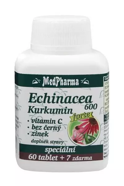 Echinacea 600 forte + kurkumin + vit. C + bez černý + zinek photo