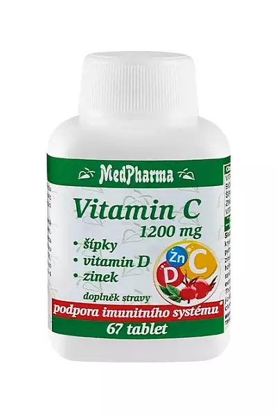 Vitamin C 1200 mg s šípky, vitamin D, zinek photo