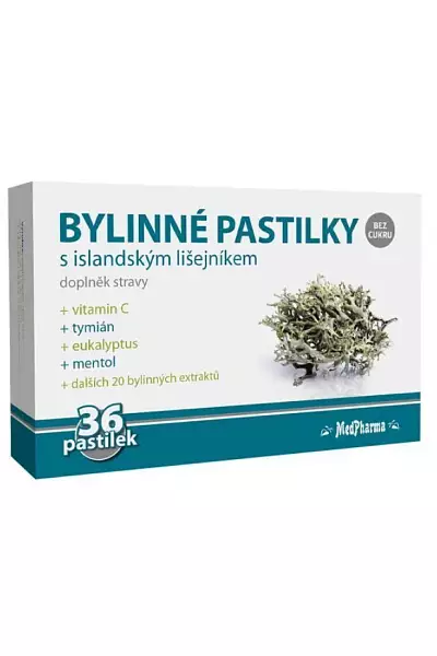 Bylinné pastilky bez cukru s islandským lišejníkem photo