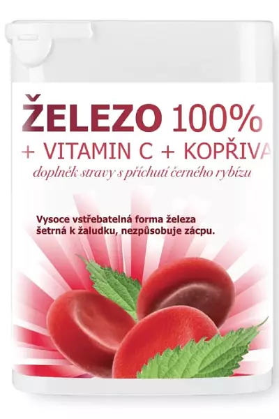 Železo 100% + vitamin C + kopřiva photo