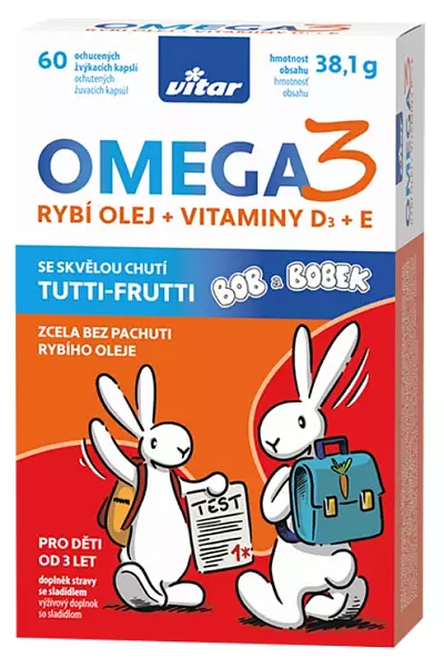 Vitar Kids Omega 3 + Vitaminy D3 + E photo
