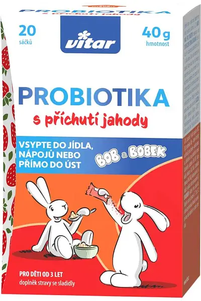Vitar Probiotika Bob a Bobek s příchutí jahody photo