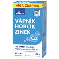 Vápník + hořčík + zinek + vitamín D3 a K1 photo