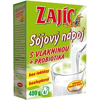 Sójový nápoj s vlákninou a probiotiky Zajíc photo
