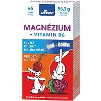 Vitar Kids Magnézium+B6 malina-višeň foto