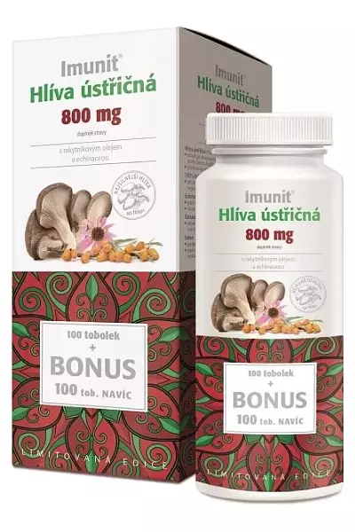 Hlíva ústřičná 800 mg s rakytníkovým olejem a echinaceou photo